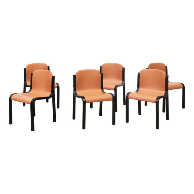 Tisettanta Mito Chairs by Carlo Bartoli, 1960s, Set of 6 For Sale