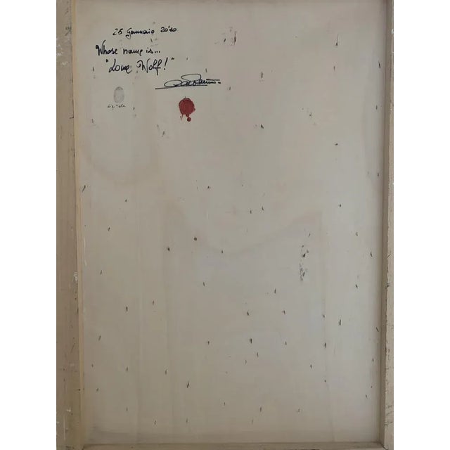 Walter Parini, Whose name is\.\.Lone Wolf, Mixed Media on Canvas with Applications, 2010 For Sale - Image 11 of 12
