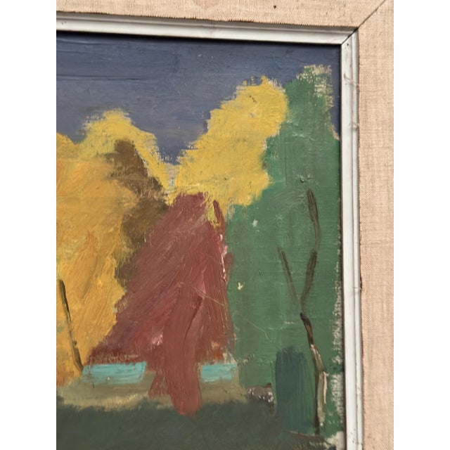 Mid 20th Century Rune Pettersson, Abstract Landscape, 1950s, Oil Painting on Canvas, Framed For Sale - Image 5 of 13