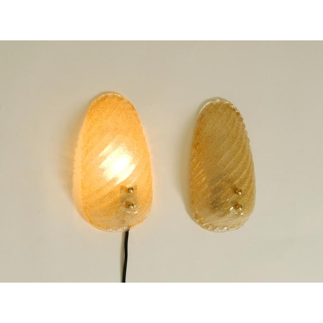 1960s Wall Lights in Gold-Colored Glass from Hufnagel-Leuchten, 1960s, Set of 2 For Sale - Image 5 of 18