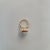 2020s Double Halo Pearl & Ruby Ring 7MM Pearl 14k Yellow Gold, Size 7 For Sale - Image 5 of 5