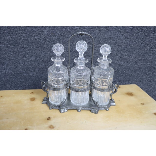 Late 19th Century Sheffield 19th C. Tantalus Set For Sale - Image 5 of 9