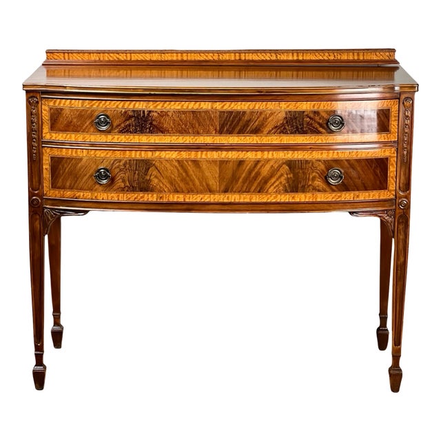 Vintage Federal Style Bow Front Mahogany Sideboard by Paine Furniture Boston For Sale