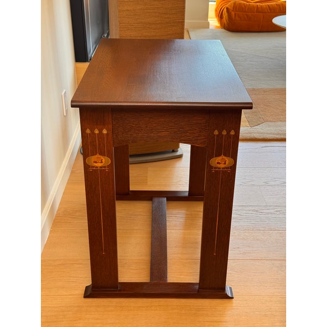 Brown Stickley Harvey Ellis Mission Oak Arts and Crafts Style Desk For Sale - Image 8 of 10