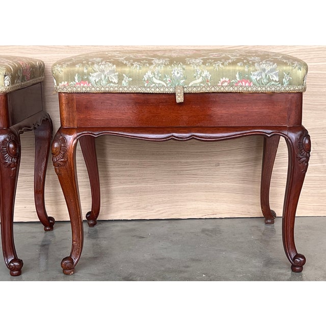 Wood Pair of 20th Century Spanish Folding Up Footstools For Sale - Image 7 of 11