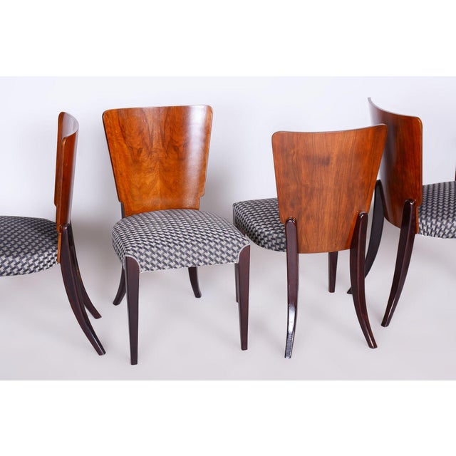 Art Deco Chairs in Beech attributed to Jindřich Halabala for Up Závody, Czechia, 1930s, Set of 4 For Sale - Image 3 of 12