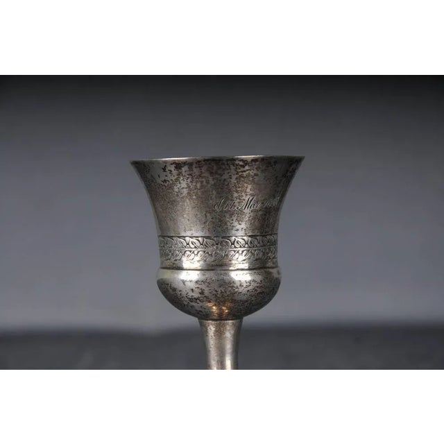 Antique German Silver Chalice Cup, 1838 For Sale - Image 3 of 9