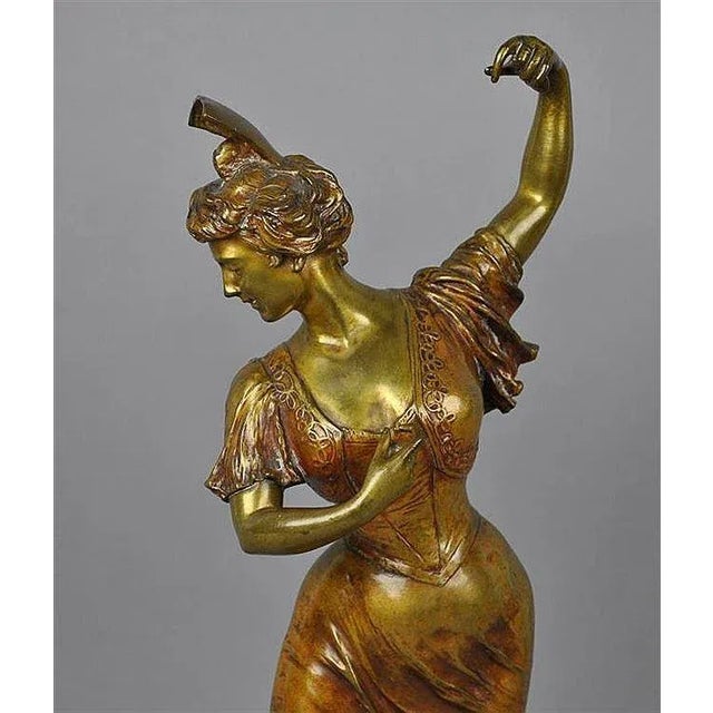 Spanish 20th Century Bronze Carmencita Sculpture by Artist Amelie Colombier For Sale - Image 3 of 5