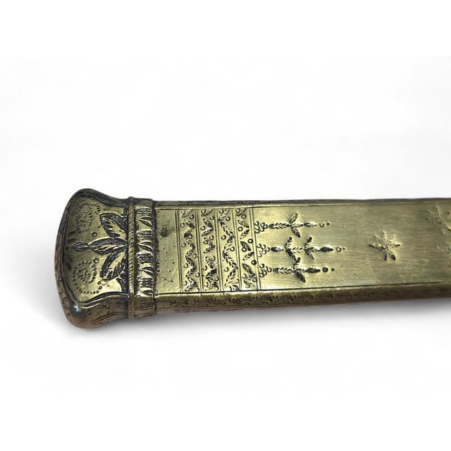 Gold Ottoman Engraved Bronze Inkwell, 1790s For Sale - Image 8 of 10