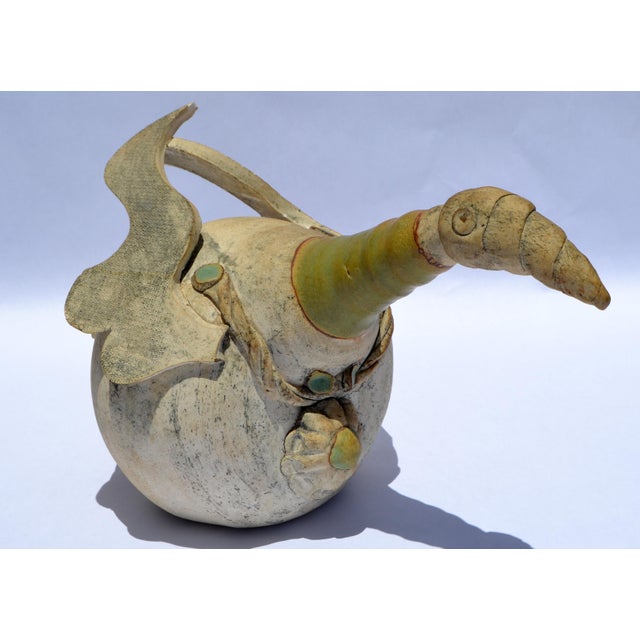 1950s Abstract Italian Ceramic Pottery Wood Bird Sculpture Mixed Media Handmade For Sale - Image 17 of 17