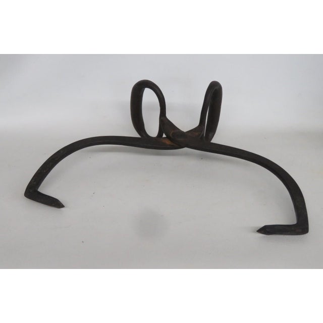 Late 19th Century Early 1900s Cast Iron Ice Tongs Extra Large Rustic Handheld Icebox Tool 5125b For Sale - Image 5 of 9