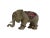 Handmade pair of ceramic elephant figure statues with plain color and charm accent on the body. Unique with character,...
