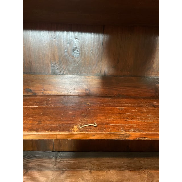 Brown French Cheese Armoire, Circa 1860 — Louis XV Pine, Documented Provenance For Sale - Image 8 of 12