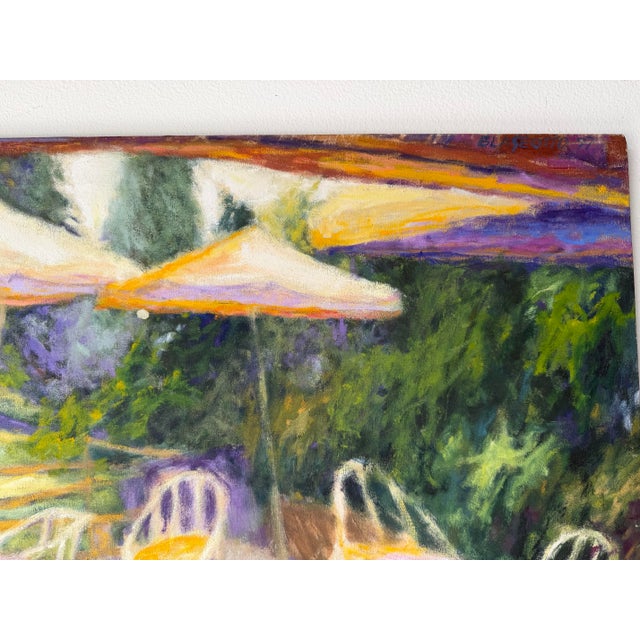 Textile 1997 Ricardo Blaseotto “Bar Champs Elysees” Oil on Canvas Painting – Unframed For Sale - Image 7 of 12