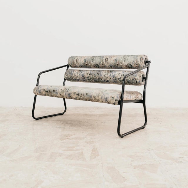 A stunning, eclectic, and original postmodern two-seater sofa dating back to the 1980s. The design is clearly inspired by...