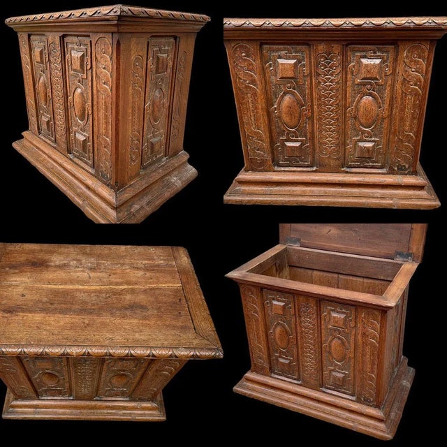 High period chest in oak. Very nice high period chest late sixteenth early seventeenth oak in very good condition. It is...