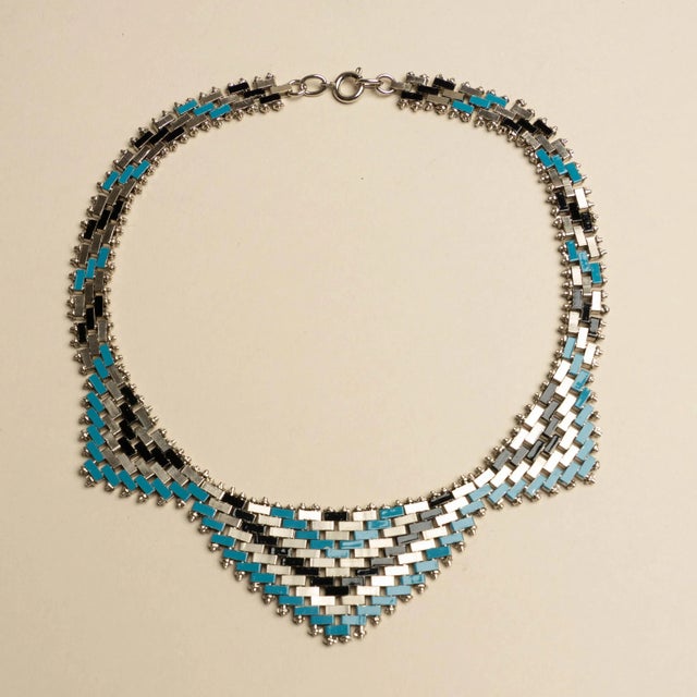 Art Deco Masonry Necklace attributed to Jakob Bengel, 1930s For Sale - Image 4 of 4
