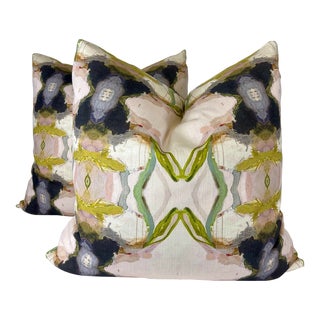 Windy O'Connor "Crisscross Applesauce" 22" Pillows-A Pair For Sale