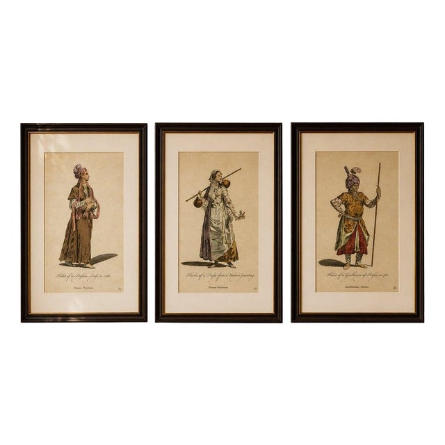 Persian Costumes, 1749, Engravings, Set of 3 For Sale