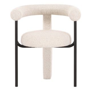 Synn Cream Performance Boucle Dining Chair For Sale