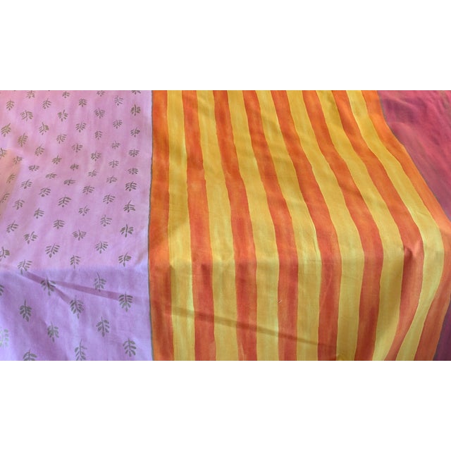 Orange Designers Guild Kesari Fabric | Discontinued Sunset Stripe Cotton | Pink Orange For Sale - Image 8 of 18