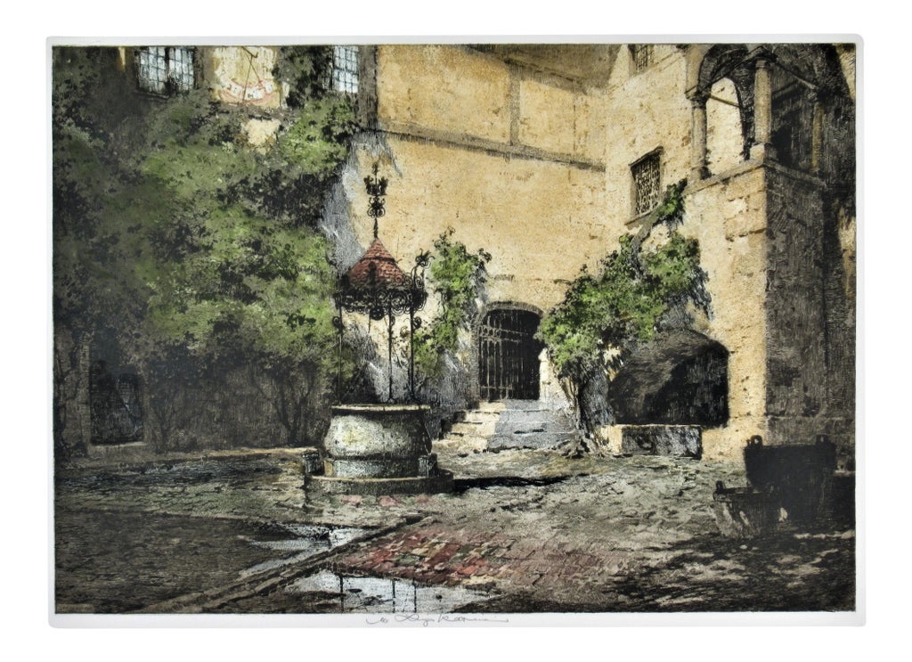 Luigi Kasimir, Seebenstein Castle Courtyard, Austria, large color