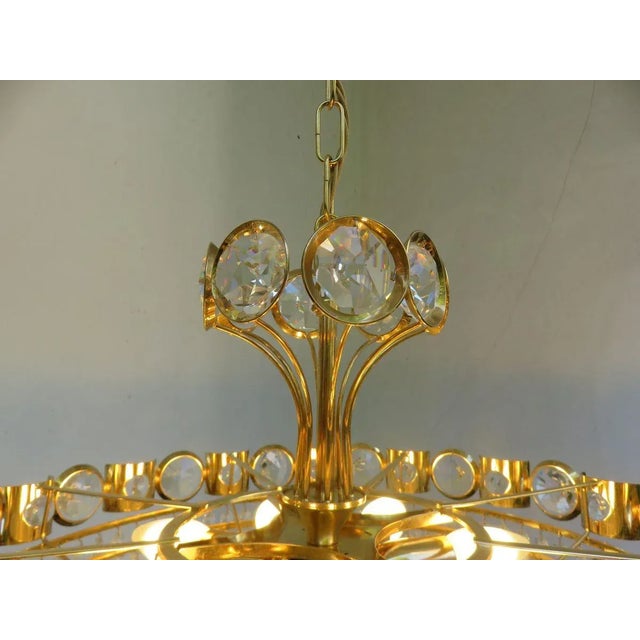 Large Crystal-Plated Ceiling Lamp from Palwa, 1970s For Sale - Image 11 of 18