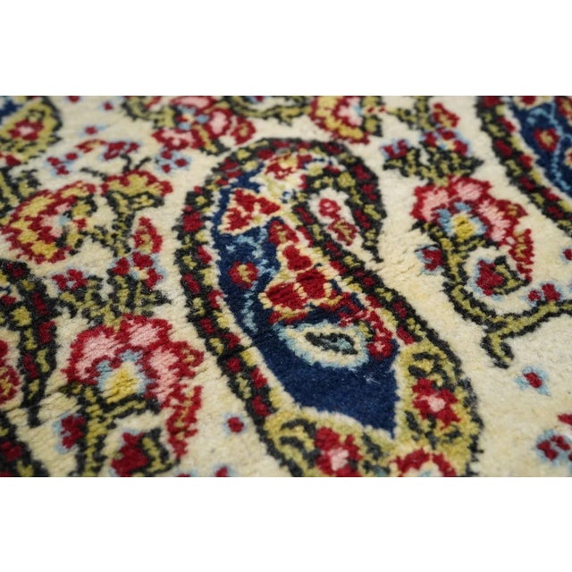 Vintage Persian Qum Rug 4'6'' x 6'7'' For Sale - Image 10 of 12