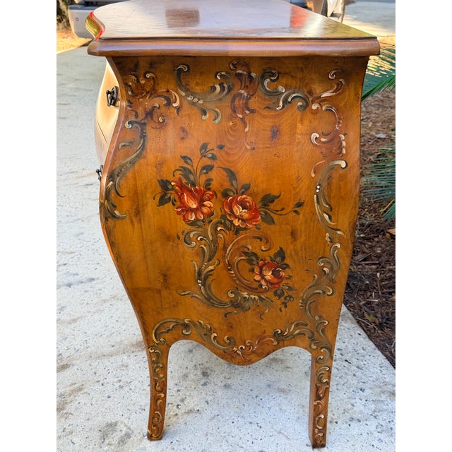 Decorative Crafts Hand Painted French Style Chest For Sale - Image 4 of 12