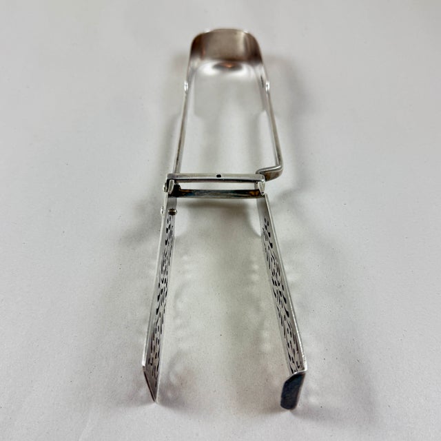 Metal Estate William Eaton English Sterling Silver Master Asparagus Tongs For Sale - Image 7 of 11