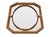 Art Deco Octagonal Hand Carved Wooden Mirror, 1920 For Sale - Image 3 of 7
