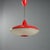 Vintage Red Aluminum Pendant Light, 1960s For Sale - Image 4 of 9