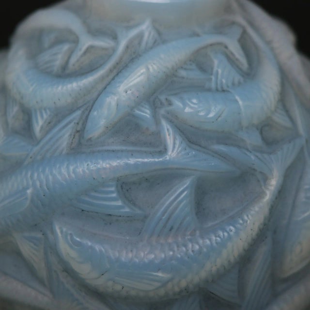 Rene Lalique Opalescent Glass Oleron Vase For Sale - Image 6 of 8