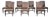 Baker Furniture Brown Leather Dining Chair Set For Sale