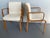REDUCED TO SELL. A lovely pair of Bill Stephens for Knoll bent wood armchairs. One chair retains the original Knoll label....