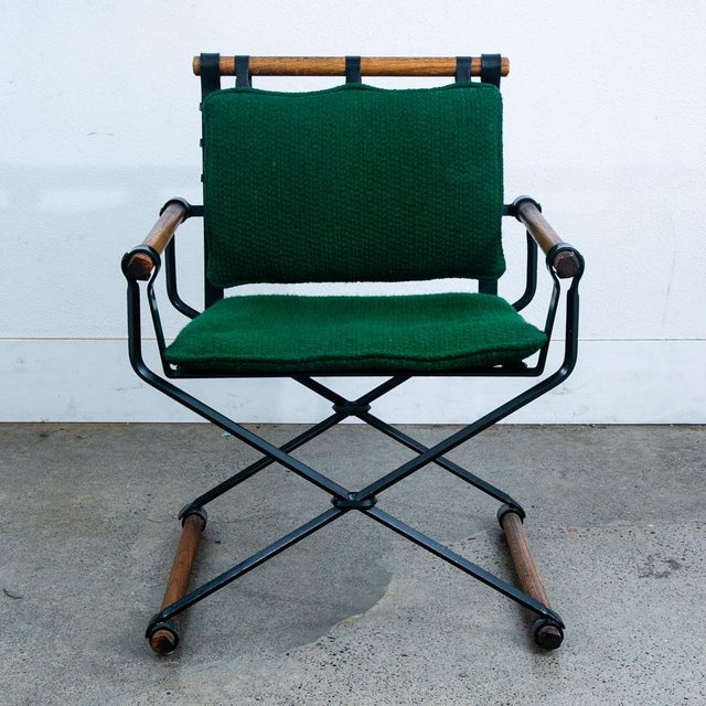 Wrought iron armchair Attributed to Cleo Baldon and produced at her studio/work shop Terra in the 1960s. The chair and...