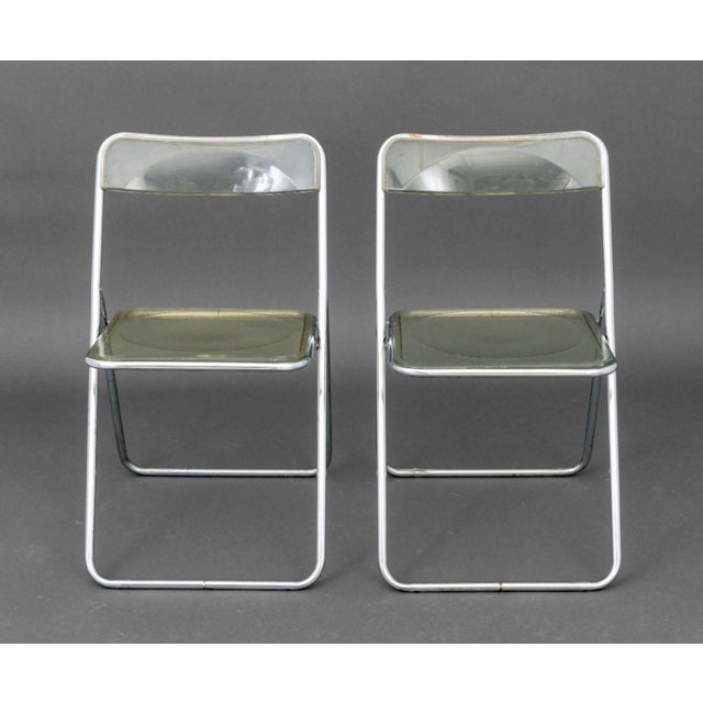Giancarlo Piretti Giancarlo Piretti "Plia" Style Folding Chairs, 4 For Sale - Image 4 of 14