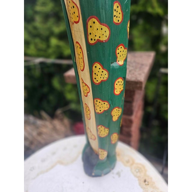 Vintage Wooden African Carved Frog Figurine, 1970s For Sale - Image 4 of 10