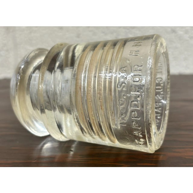 Traditional Vintage Pyrex Clear Glass Insulator For Sale - Image 3 of 6