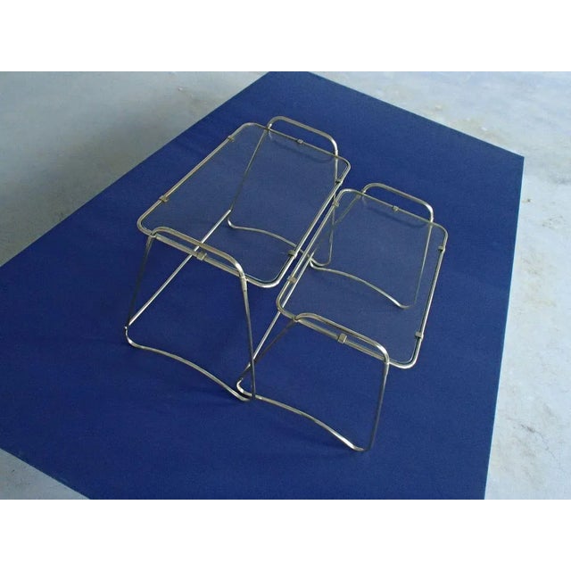 Brass and Glass Nesting Tables, 1950s, Set of 2 For Sale - Image 14 of 18