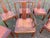 This set of 8 antique carved Chinese rosewood arm chairs, dating back to the early 20th century, is a vintage original...