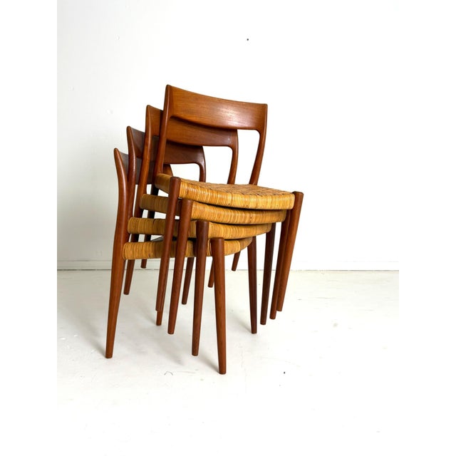 Model 77 Chairs from N. O. Møller, 1950s, Set of 4 For Sale - Image 12 of 14