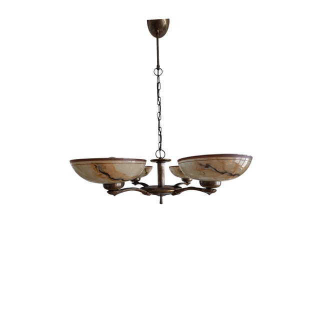 Model 1202 Chandelier by Paavo Tynell, 1940s For Sale - Image 12 of 15