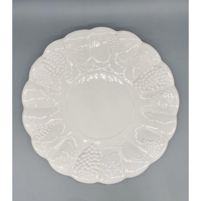 Ceramic Mid Century California Pottery White Grape Vine Tureen With Ladle and Underplate For Sale - Image 7 of 12