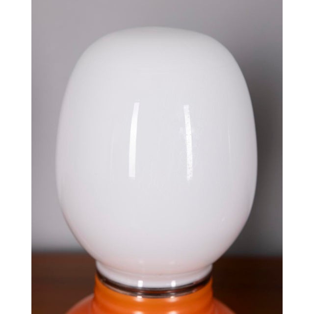 Metal Vintage Italian Glass Table Lamps, 1970s, Set of 2 For Sale - Image 7 of 10