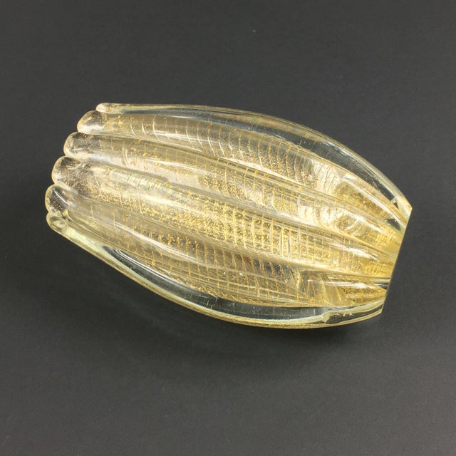 Mid-Century Cordonato Doro Murano Glass Vase from Barovier & Toso, Italy, 1950s For Sale - Image 6 of 8