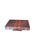 Offered for sale is a vintage Backgammon Set in a brown and orange leatherette handled case . This complete set includes:...