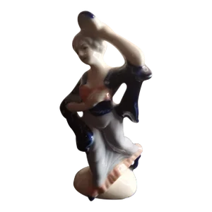 Vintage Dancing Woman With Tambourine Figurine From Occupied Japan