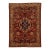Mid-20th Century Vintage Turkish Anatolian Oushak Rug With Terracotta & Indigo Floral Medallion For Sale