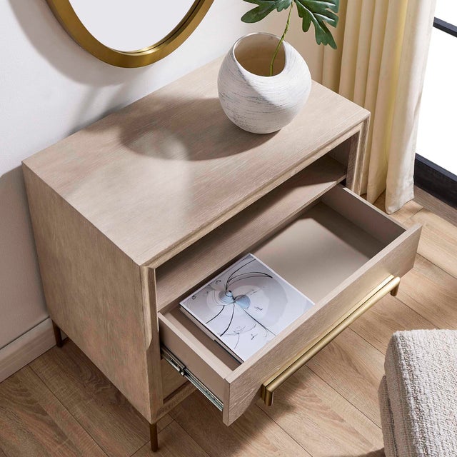 Alessia Modern Light Oak Side Table For Sale - Image 6 of 12